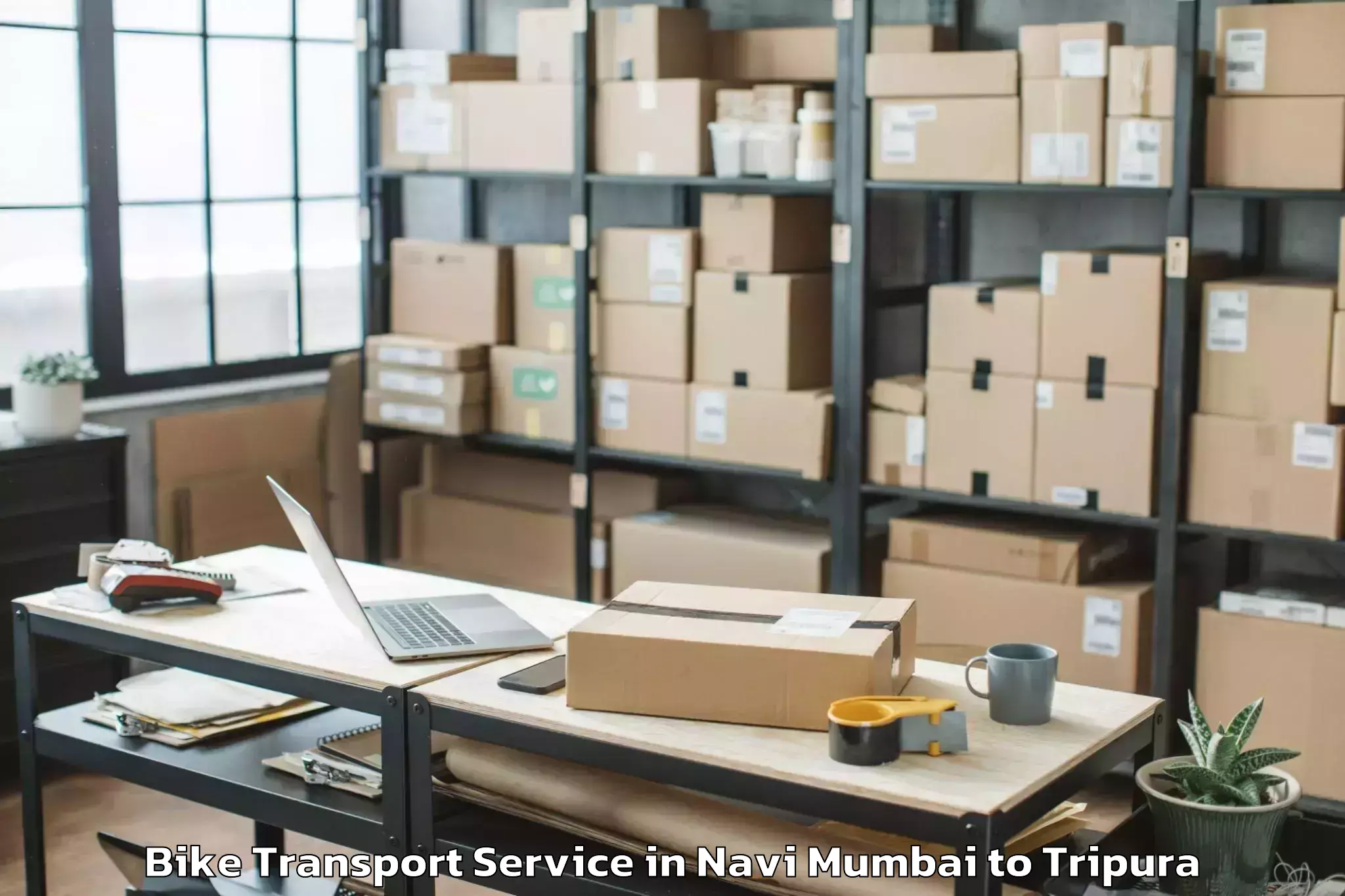 Book Navi Mumbai to Sonamura Bike Transport